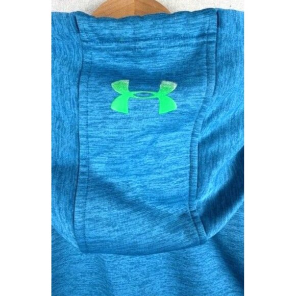 Under Armour Loose Coldgear Pullover Blue Hooded Sweatshirt Hoodie Mens XL - Picture 6 of 11